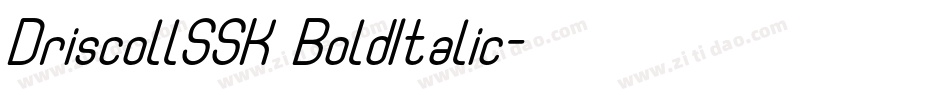 DriscollSSK BoldItalic字体转换